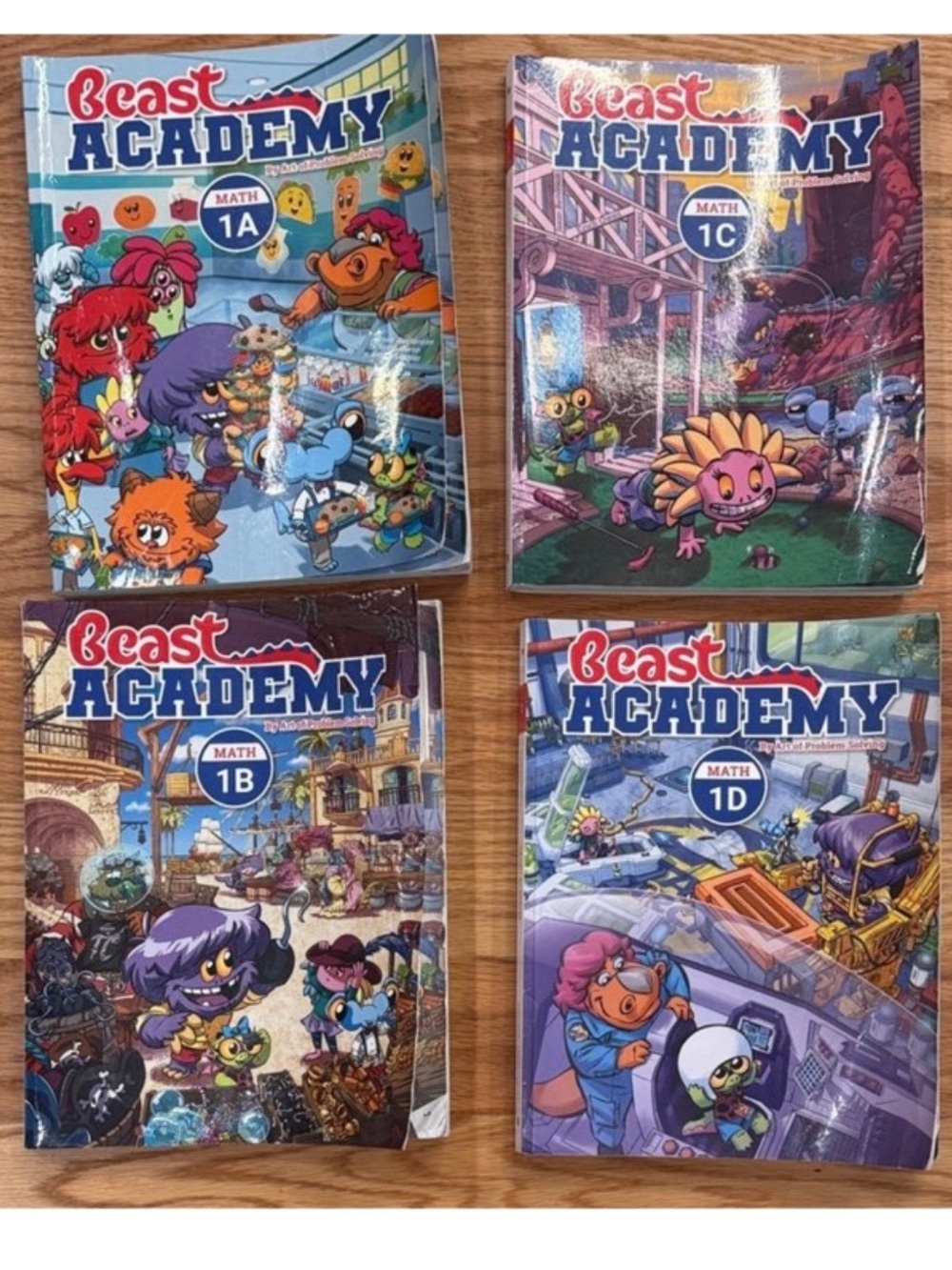 Math Workbooks Set - Blue and Multicolor Covers